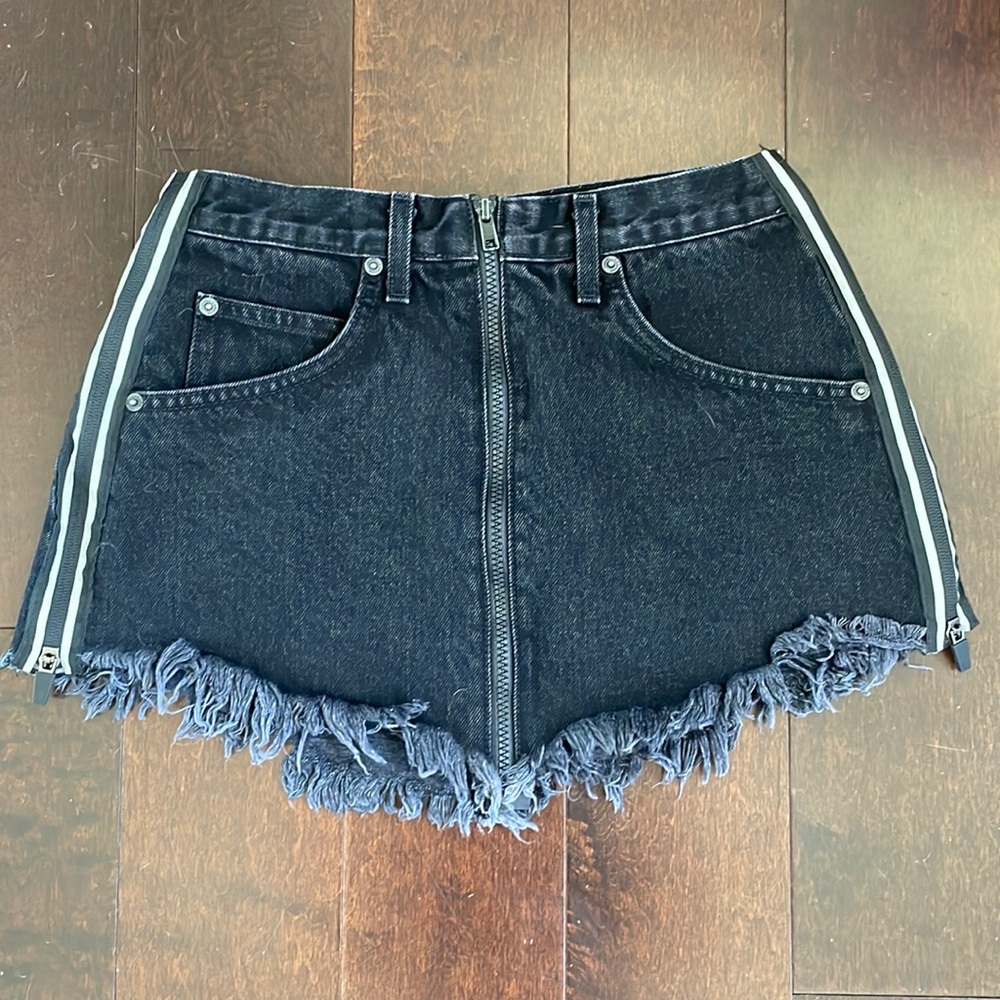 Carmar black denim skirt